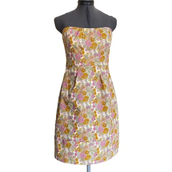 J. Crew Erica Floral Strapless Mini Dress - Picture 2 of 9